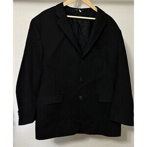 Calvin Klein Men's Black Traditional Suit Jacket 44R 100% Wool